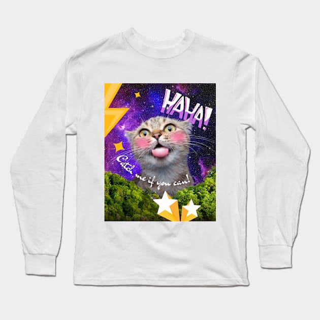 Silly Cat Long Sleeve T-Shirt by TheSoldierOfFortune